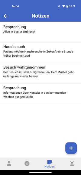 Screenshot der Flutter App von Laurenz Heyberg