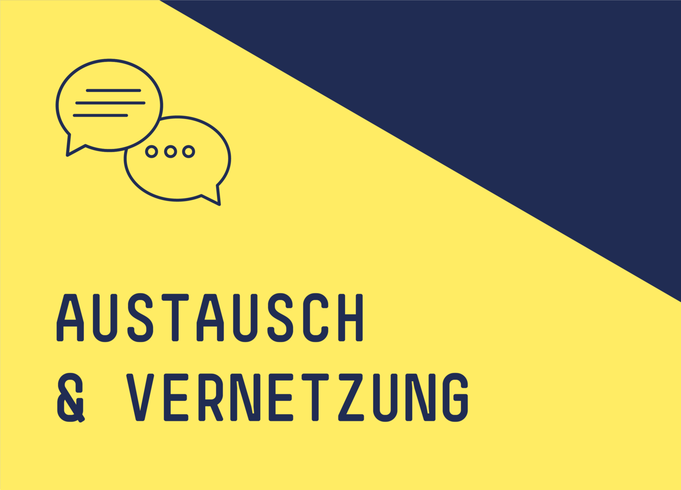 Titelbild: Austausch & Vernetzung, Sprechblasen-Icon