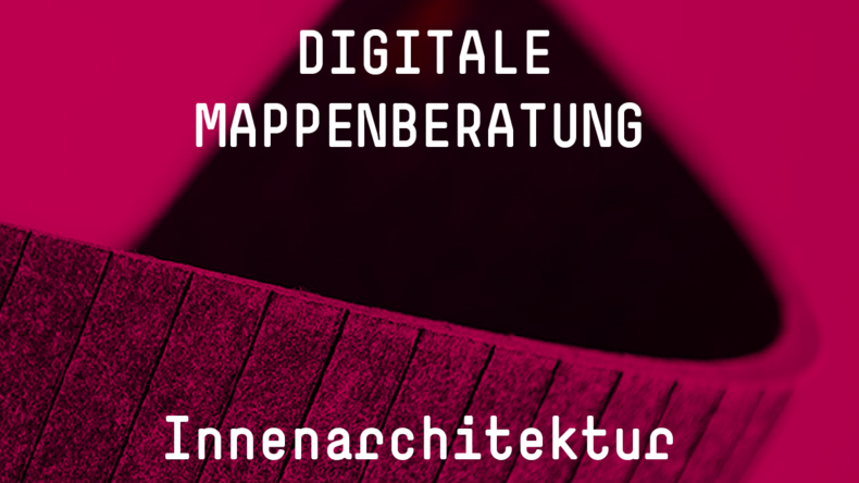 Stilisierter Text: Digitale Mappenberatung / Innenarchitektur