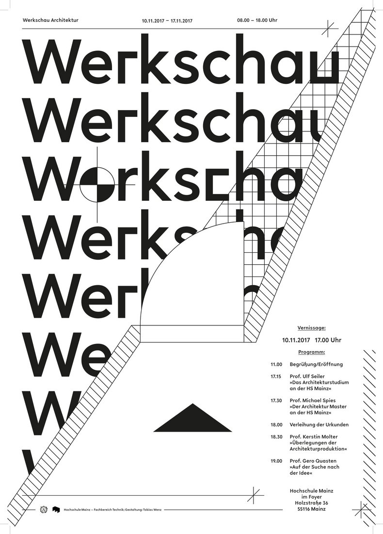 Plakat zur Werkschau Architektur 2017