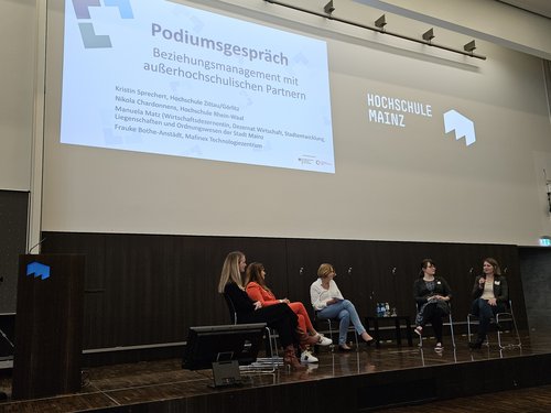 v.l.n.r.: Frauke Bothe-Anstädt, Manuela Matz, Anett Mehler-Bicher, Kirstin Sprechert, Nikola Chardonnes Foto: Dr. Susanne Weiß-Wittstadt/ Hochschule Mainz